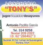 Logo de Lonchería Tony´s